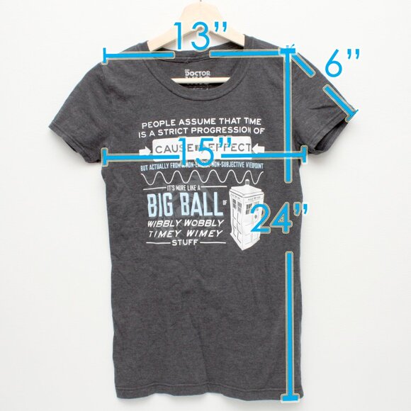 Dr Who Ripple Junction Women's Graphic Crew Neck T Shirt Dark Gray Medium - Picture 3 of 6